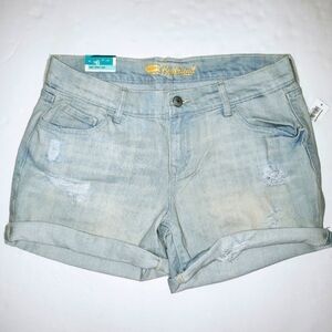 Old Navy Womens 6 S Small Boyfriend Light Denim Ripped Jean Shorts NEW